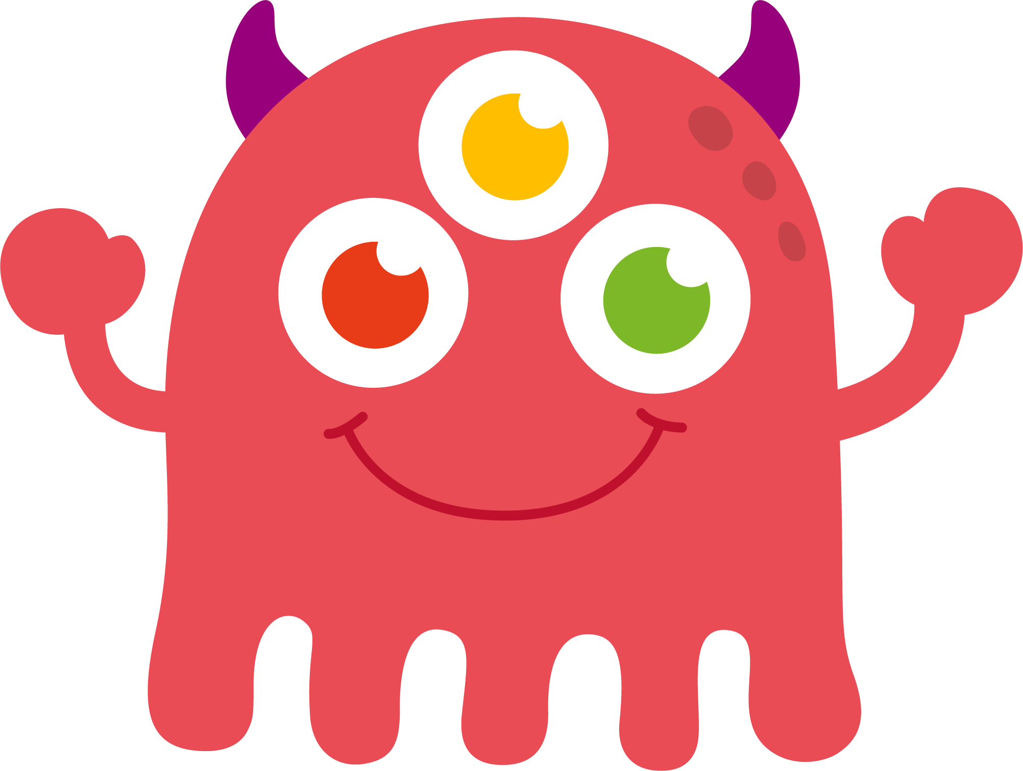 Monstruos - Monstrinho Png (2004x1511)