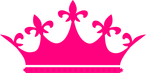 Royal Pink Crown Clipart - Queen Crown Clip Art Pink (600x299)
