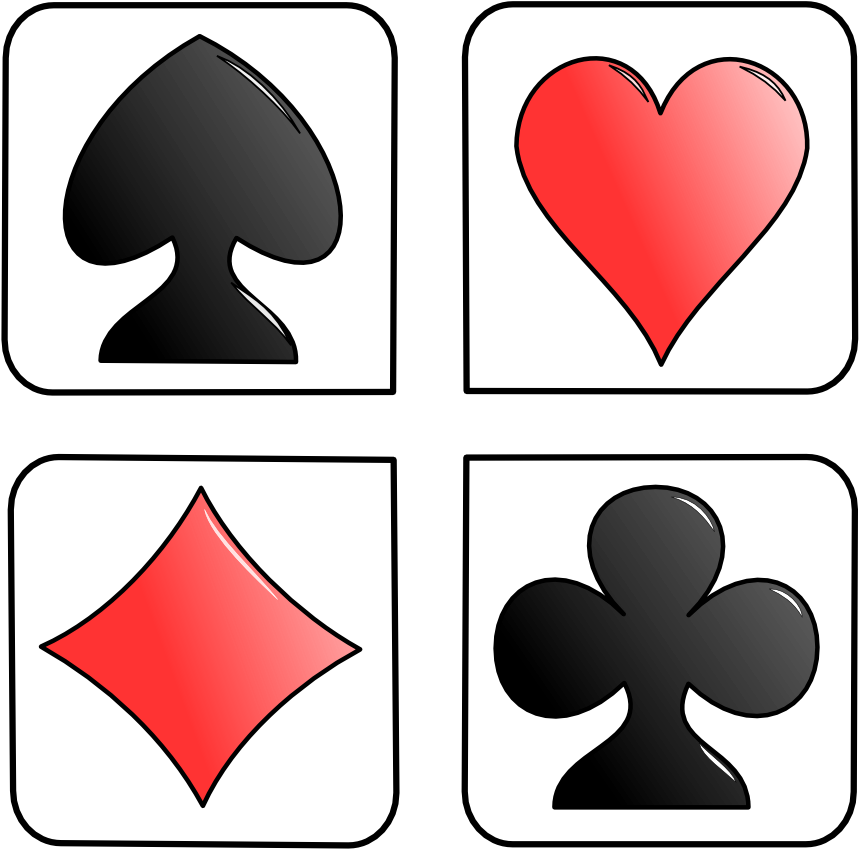 Clipart Cards E2b7 - Cards Diamond Heart Spade (1000x1000)