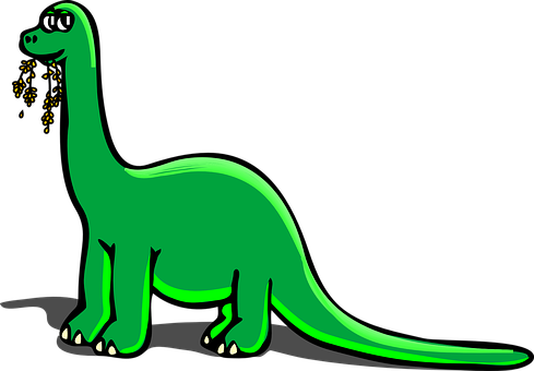 Dinosaur Extinct Prehistoric Ancient Anima - Dinosaurs Png Cartoon (489x340)
