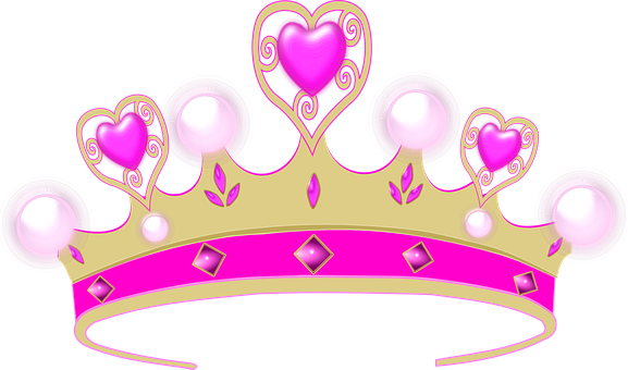Coronet Prinzessin Krone Tiara Diadem Herz - Princess Crown Clip Art (577x340)