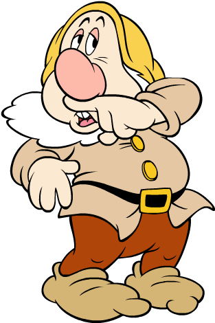 Sneezy - - Snow White Dwarfs Sneezy (388x476)