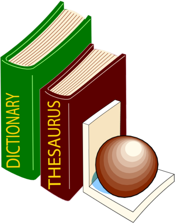 Dictionary And Thesaurus Clipart (350x447)