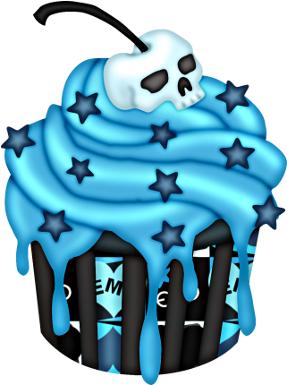 Halloween Cupcake Drawing (350x462)