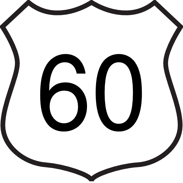 Highway 60 Clip Art At Clker Com Vector Clip Art Online, - Number 60 Clipart (600x600)