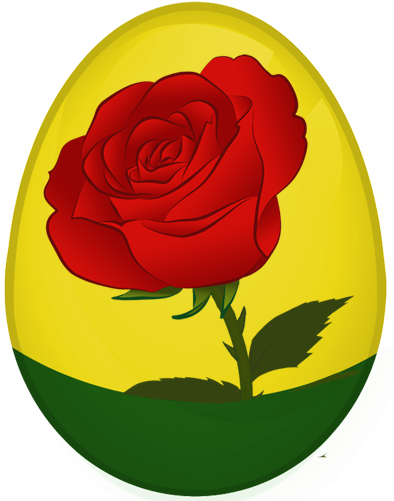 Ostereier Mit Blumen - Garden Roses (400x500)