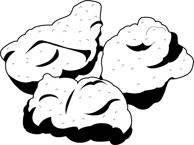 Gold Nugget Coloring Page (633x473)