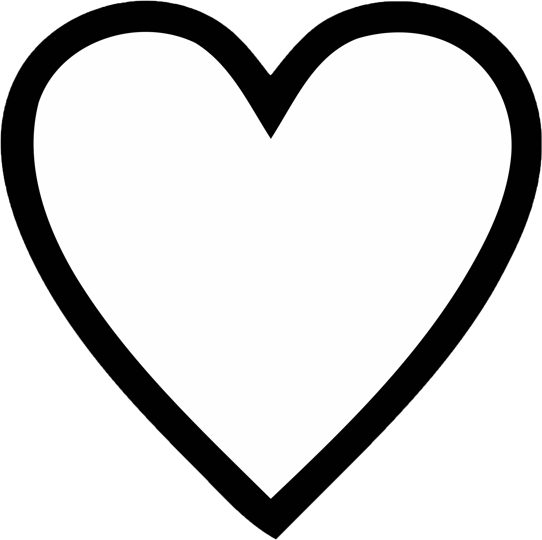 Special Heart Hd Pictures - Black Love Heart Outline.
