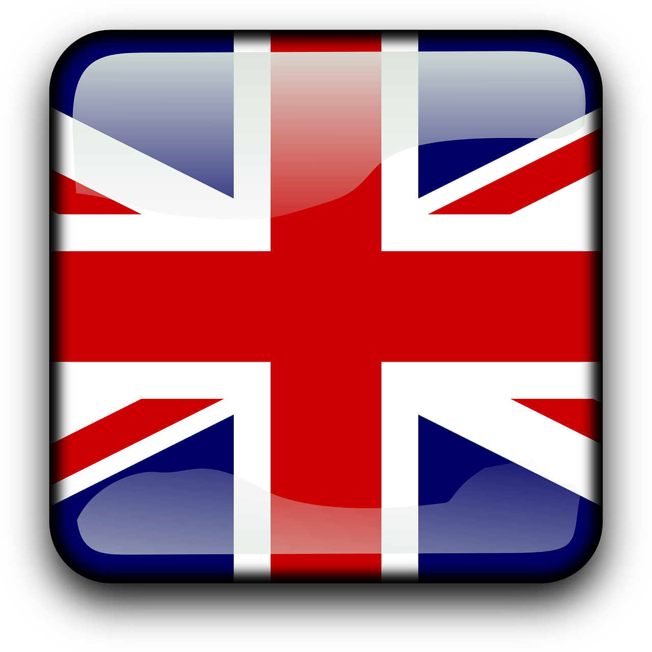 Blumenversand Düsseldorf - British Flag Button Png (1280x1280)