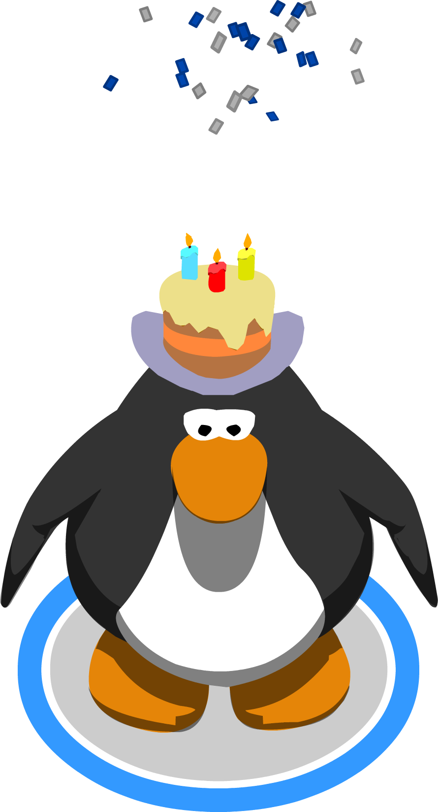 Happy Birthday Hat Special Animation Club Penguin Wiki - Club Penguin Happy Birthday (890x1647)