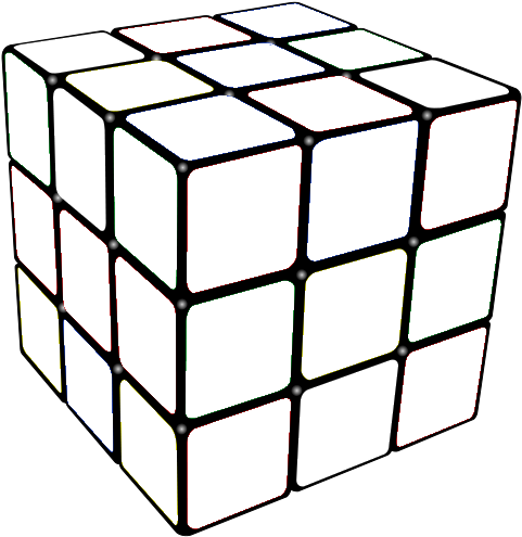 Color Pages Of Rubik Cube - Parents Guide To Autism (500x500)