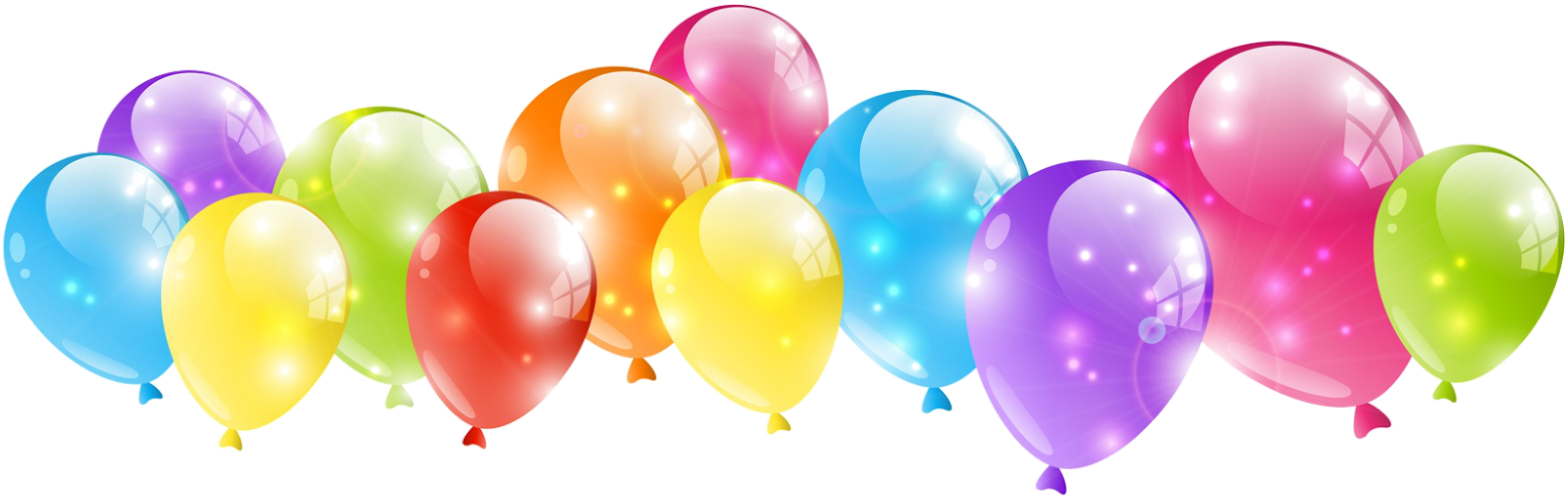 Party Balloon Birthday Cake Clip Art - Party Balloon Birthday Cake Clip Art (1600x512)