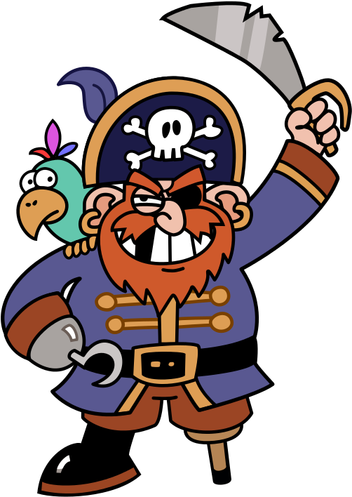 Austausch Mit Den Eltern - Cartoon Pirate (2000x2595)