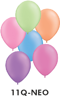 Gefunden In Qualatex-ballons - 11 Inch Neon Assorted Latex Balloons (400x400)