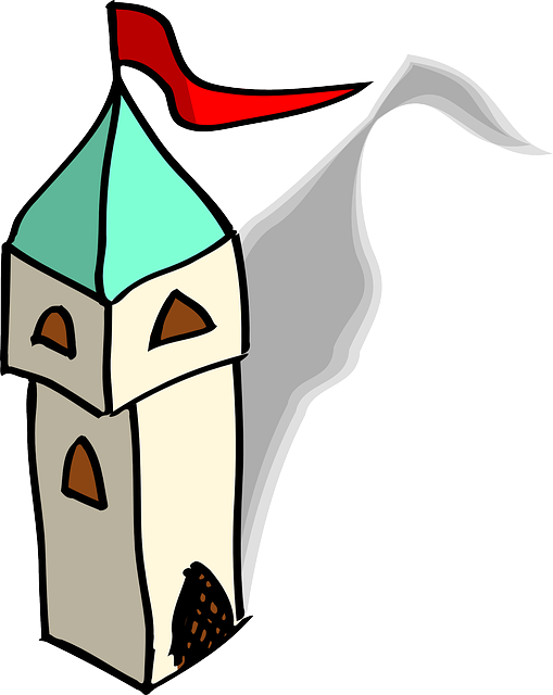 Role Map, Castle, Signs, Symbols, Games, Playing, Role - Tower Clip Art (1018x1280)