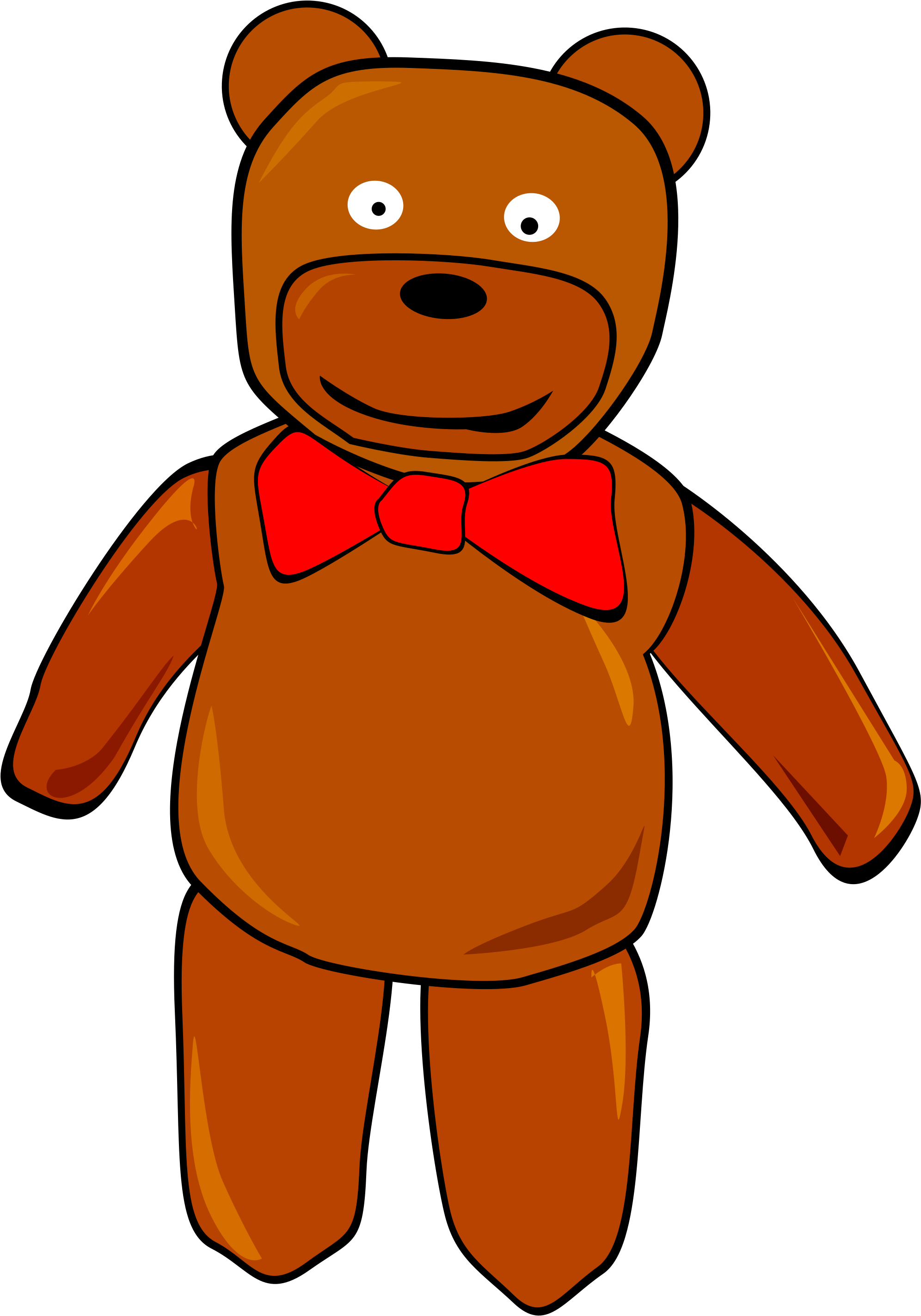 Open - Standing Teddy Bear Clip Art (2000x2855)