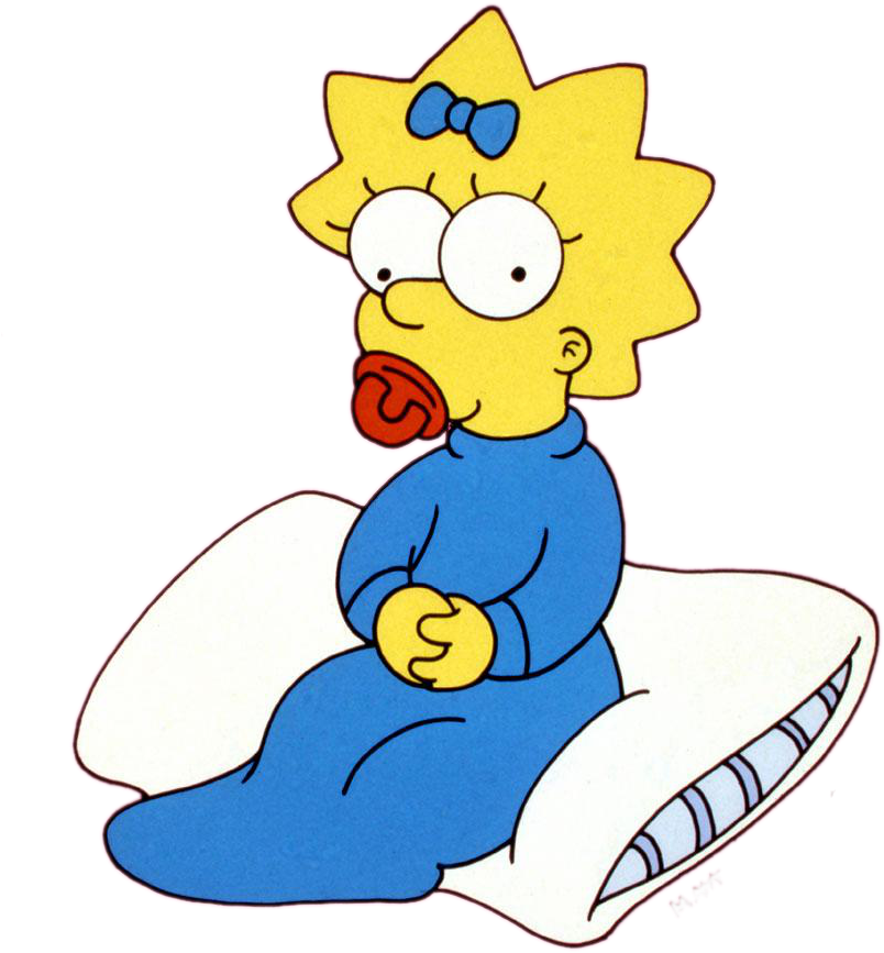 Picture Of Bart Simpson Clip Art Medium Size - Maggie Simpson Png (893x1024)