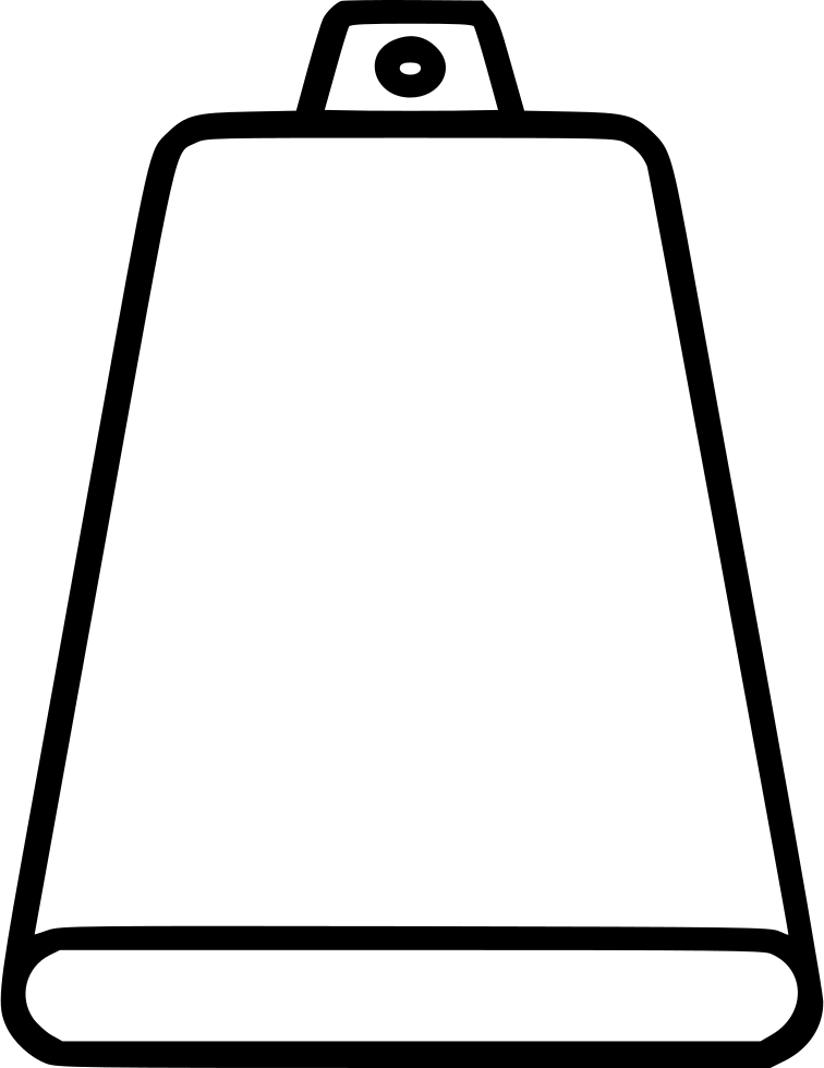 Png File - Cowbell Outline (756x980)