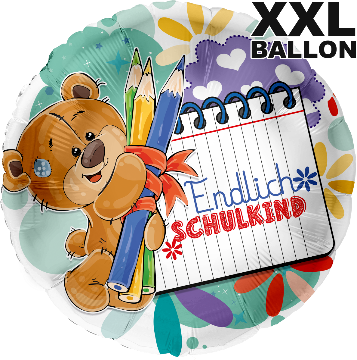 Xxl Folienballon "bär Endlich Schulkind" - Toy Balloon (1200x1200)