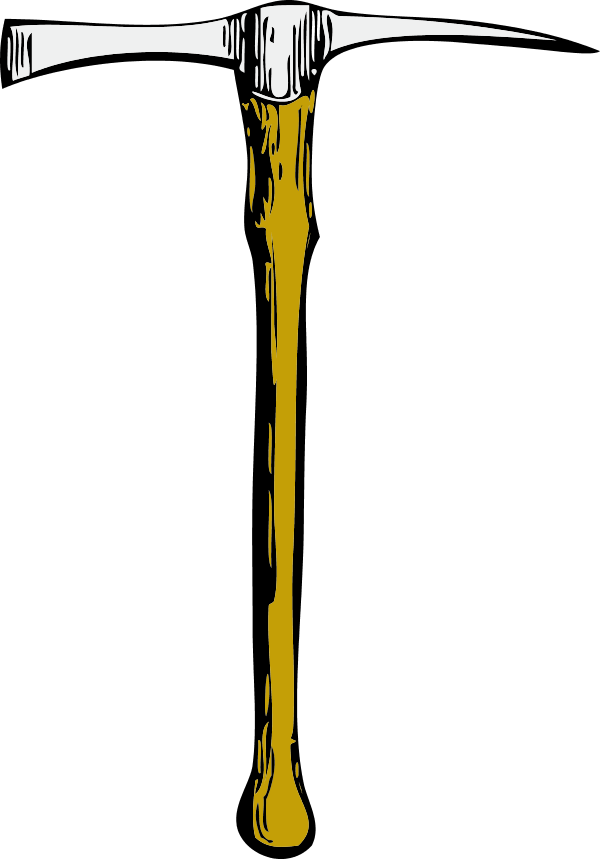 Vector Clip Art - Pickaxe Clipart (1677x2400)