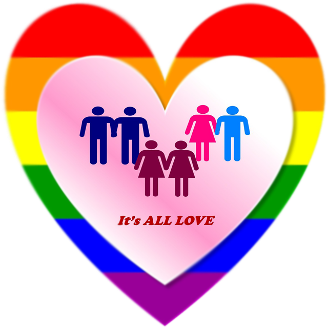 Sposi Wedding1 Itsalllove Bearbeitet-3 Lesbiancouple2 - Es Ist Aller Liebe-magnet Quadratischer Magnet (700x700)