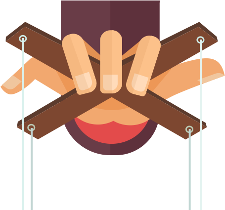 Healthy Skepticism - Puppet Master Hand Png (603x424)