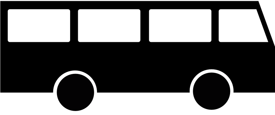 Bus Clipart Schwarz Weiß - Bus (960x480)