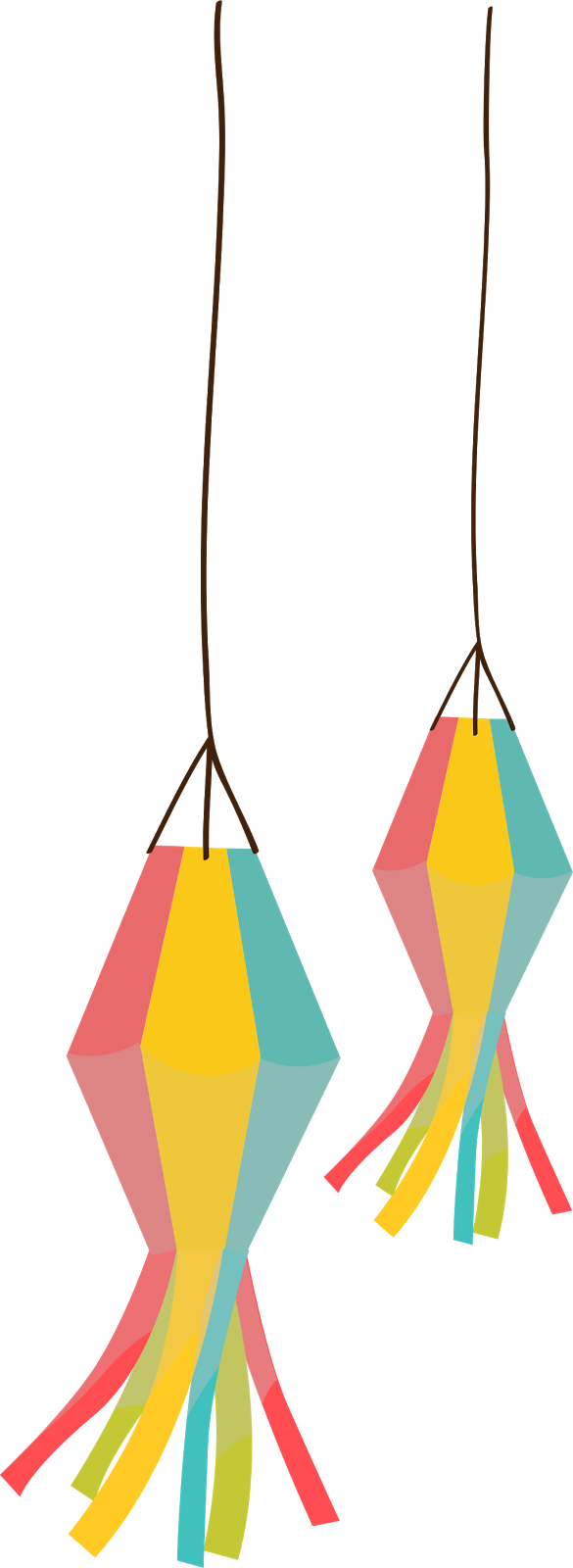 Chapeu Png, Milho Png, Pipoca Png, Viola Png Bandeirinhas - Festa Junina Png Bandeirinhas (585x1600)