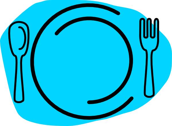 Spoon And Fork Clipart Free Download Clip Art - Plate Spoon And Fork Clipart (600x442)
