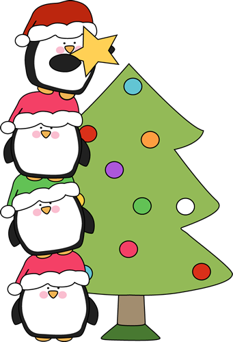 Von Frau Locke - Christmas Penguins Clip Art (341x500)