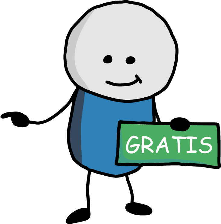 Männchen Mit Gratis Schild - Gratis (1024x768)