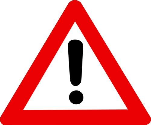 Warnschild Ausrufezeichen Im Roten Dreieck - Blank Warning Triangle (500x416)