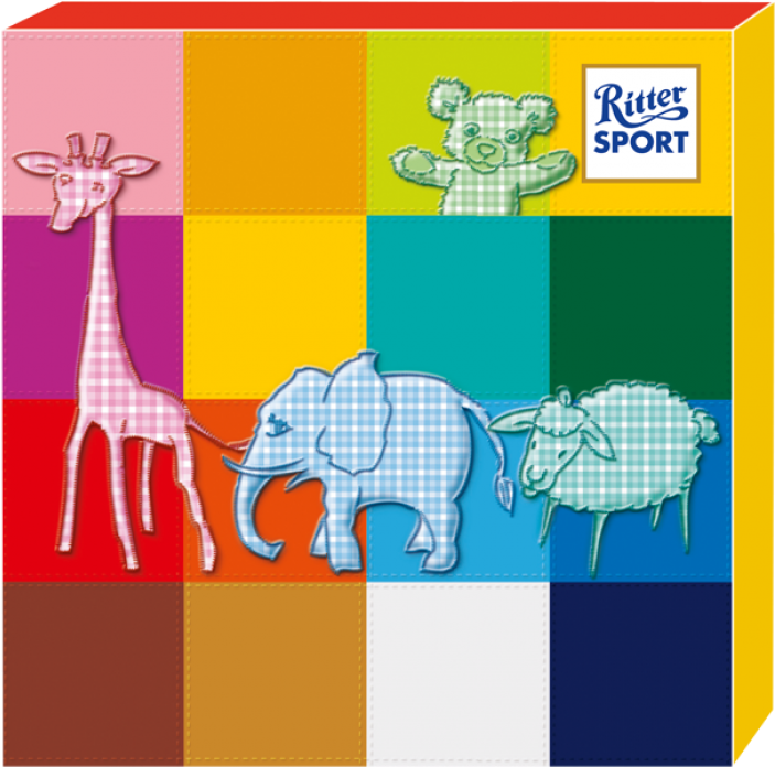 Ritter Sport Geschenkverpackung Für 100g Tafeln "kinder" - Ritter Sport (800x800)