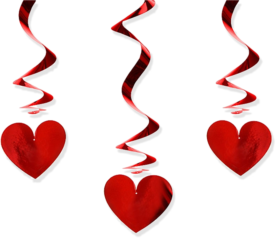 Girlanden Spiralen Mit Herzen Girlande Herzgirlande - Walentynkowe Ozdoby (1350x1013)