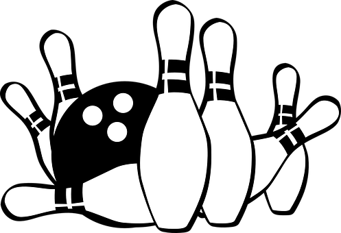 Kugel Bowling Stifte Spiel Sport Bowling B - Bowling Clipart (497x340)