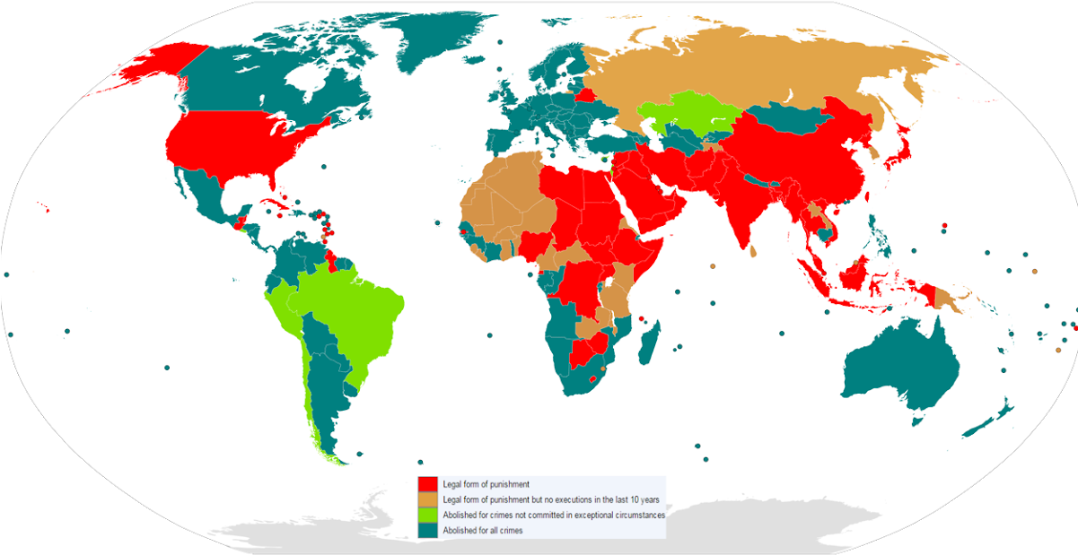 Weltkarte Der Todesstrafe - Federal Countries In The World (1200x630)