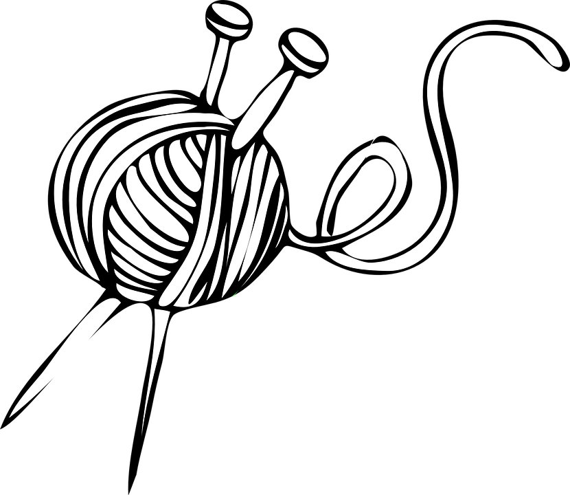 Freunde Der Handarbeit - Knitting Needles And Yarn Clip Art (830x720)
