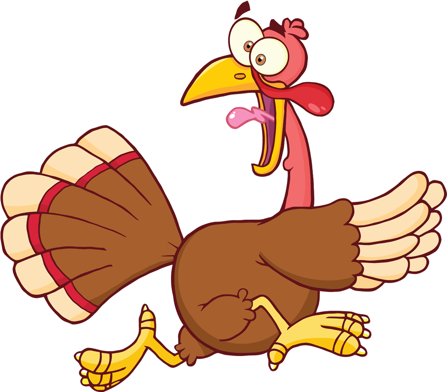 „nix Wie Weg, Den Scheiß´ Glaubt Uns Doch Kein Mensch - Turkey Escaping Cartoon (1080x810)