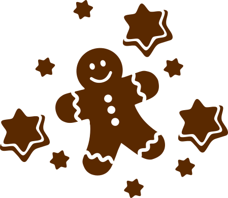 Viel Spaß Beim Rätseln Die Weihnachtswichtel - Lebkuchen Man Gingerbread Ornament (oval) (449x390)