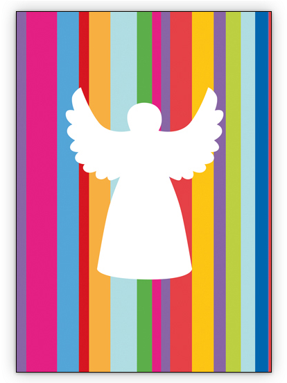 Coole Designer Weihnachtskarte Mit Bunten Streifen - Illustration (635x550)