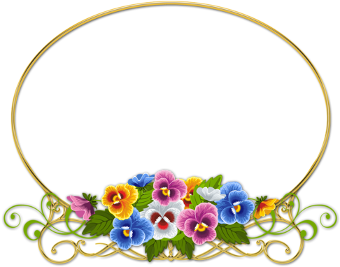 Erkunde Art Clipart, Rahmen Und Noch Mehr - Png Circulo Com Flores (500x500)