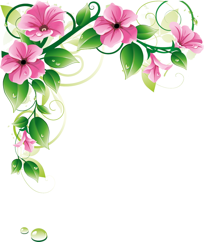 Photoshop Scrap Png - Flowers On The Side (675x800)