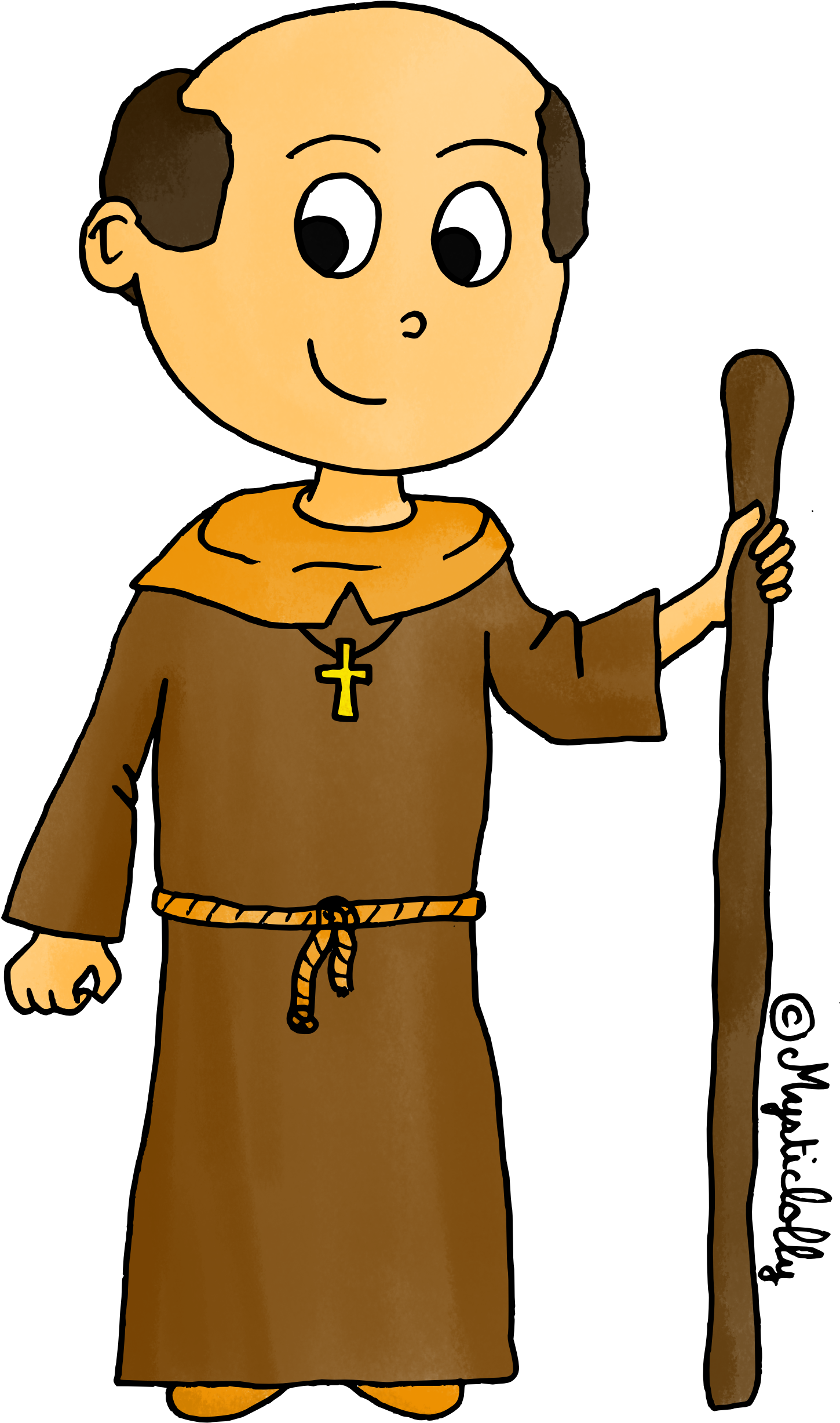 L'histoire En Dessins - Dessin Moine Moyen Age (1539x2583)