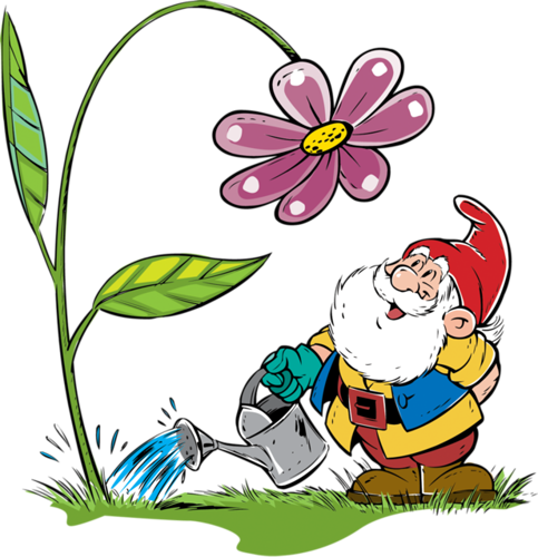 Watering Cans And People - Dwarf (483x500)