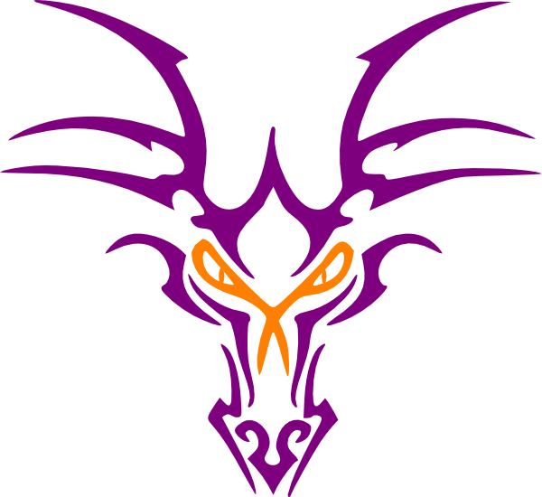 Purple Dragon Icon Clip Art At Clker - Purple Dragon Clip Art (600x550)