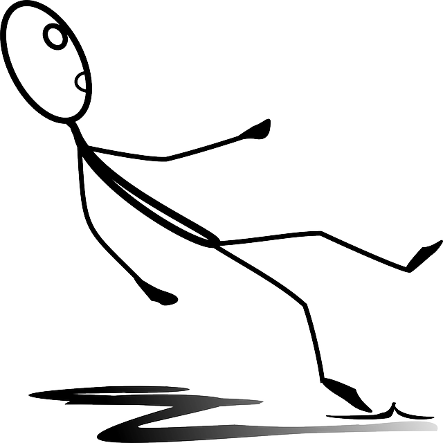 Stick Figure Slide, Sliding, Falling, Stickman, Stick - Stick Man Falling Png (640x640)