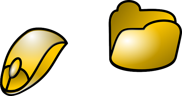 And Computer, Mouse, Icon, Folder, Gold, Theme, And - Gold Computer Png (640x338)