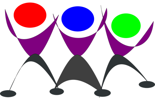 Dancing People Happy Standing Stick Man Fu - Festival Of Talents Clipart (534x340)