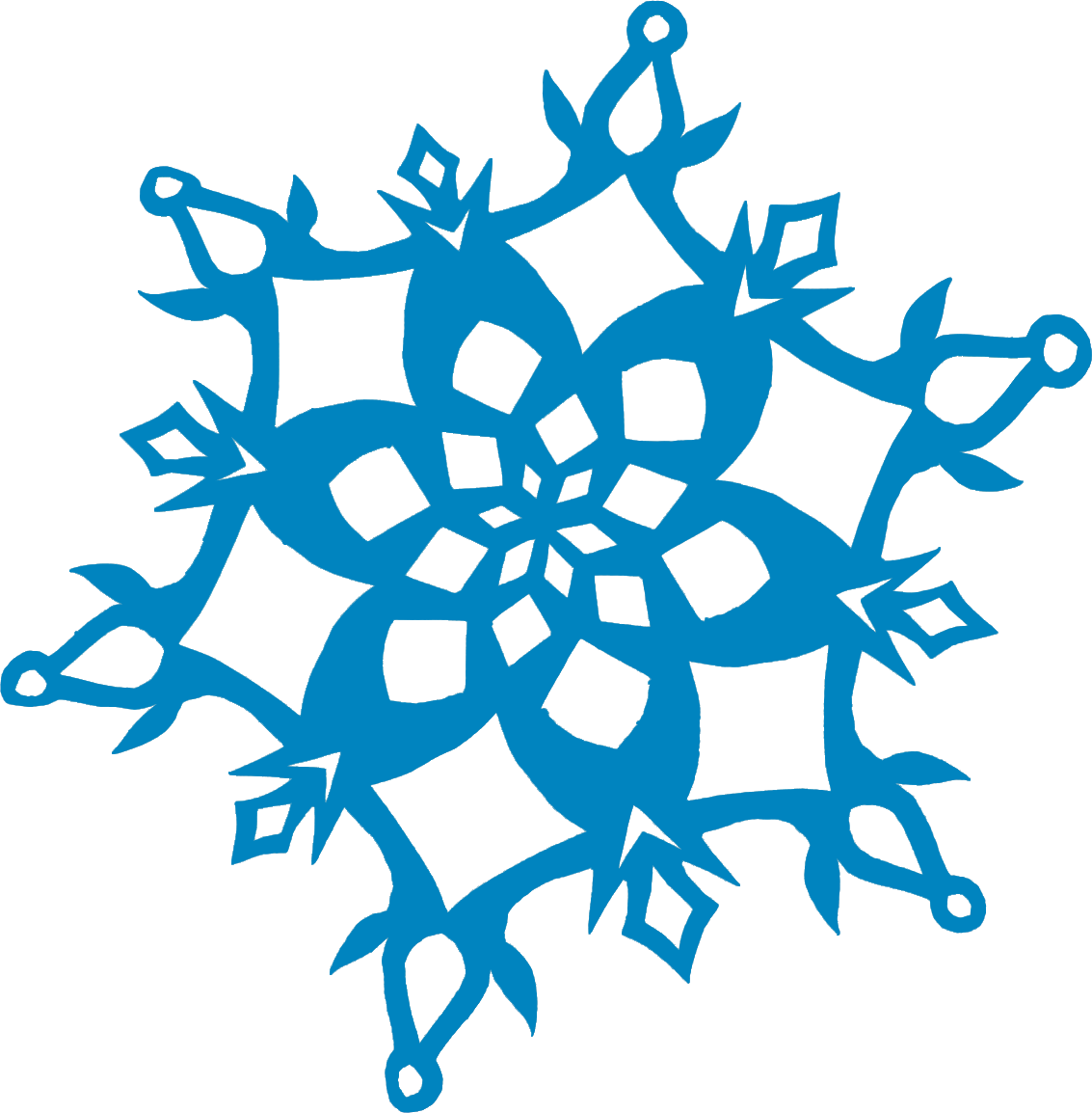 Shrinky Dink Snowflake Earrings - Snowflake (1133x1154)