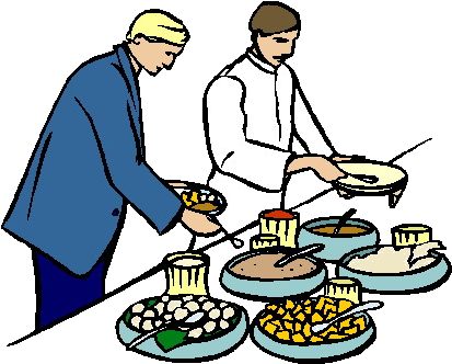 Restaurant, Self Service - Buffet Clipart (425x360)
